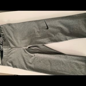 Women’s Small Grey and Black Nike Pro Leggings